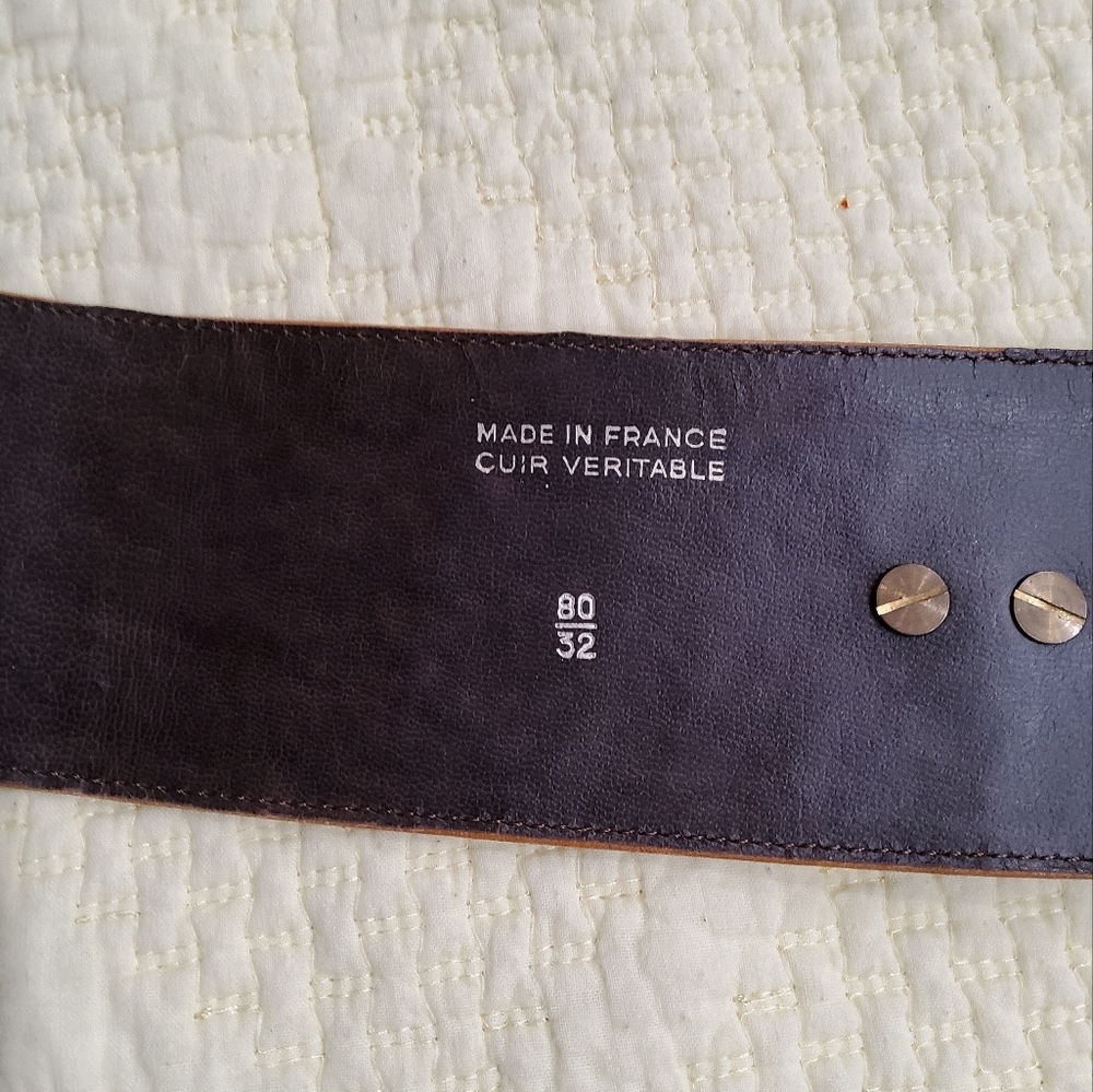 Cuir Veritable Made in France Equestrian Belt Size M - Picture 5 of 11